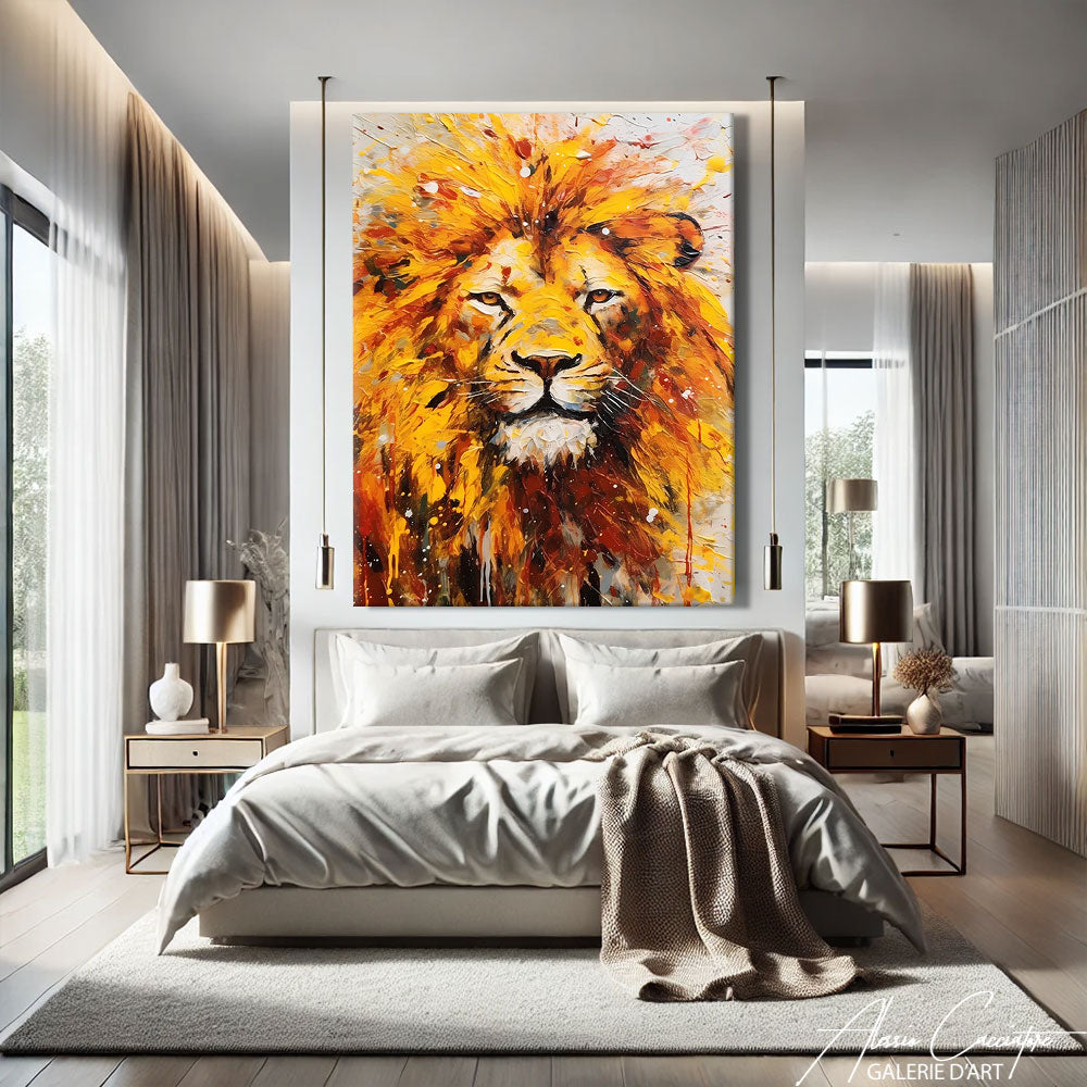 TABLEAU LION DORÉ
