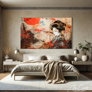 tableau geisha japonaise