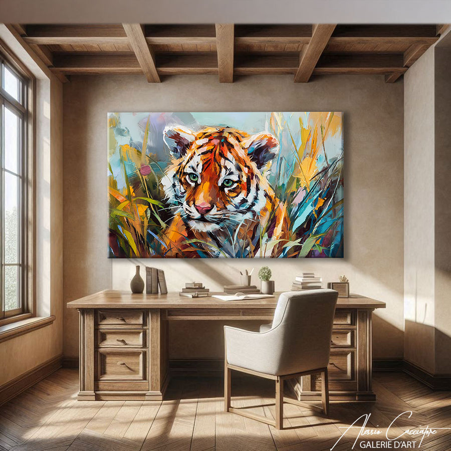 TABLEAU TIGRE BÉBÉ – mise en situation