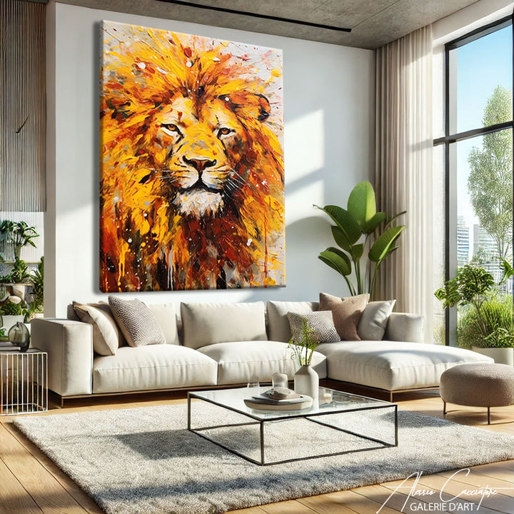 TABLEAU LION MODERNE
