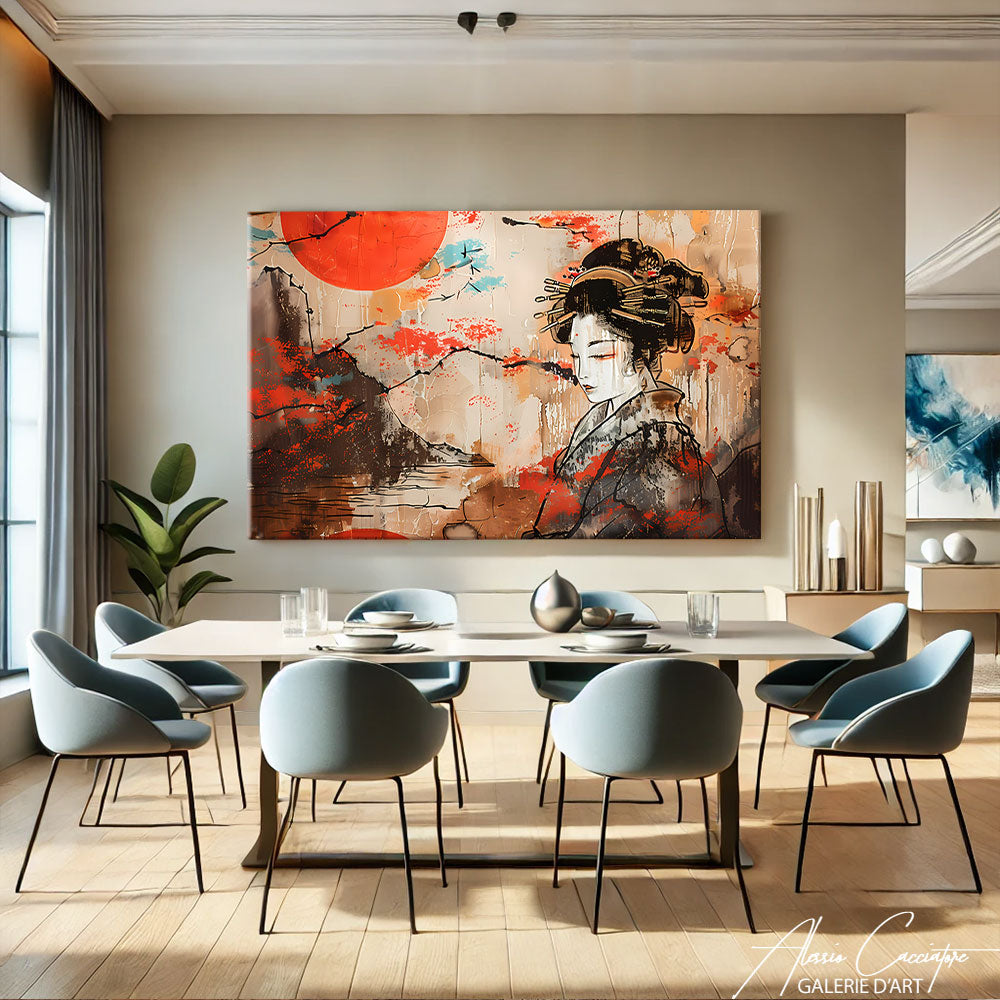 tableau peinture japonais