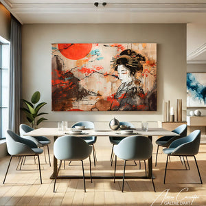 tableau peinture japonais