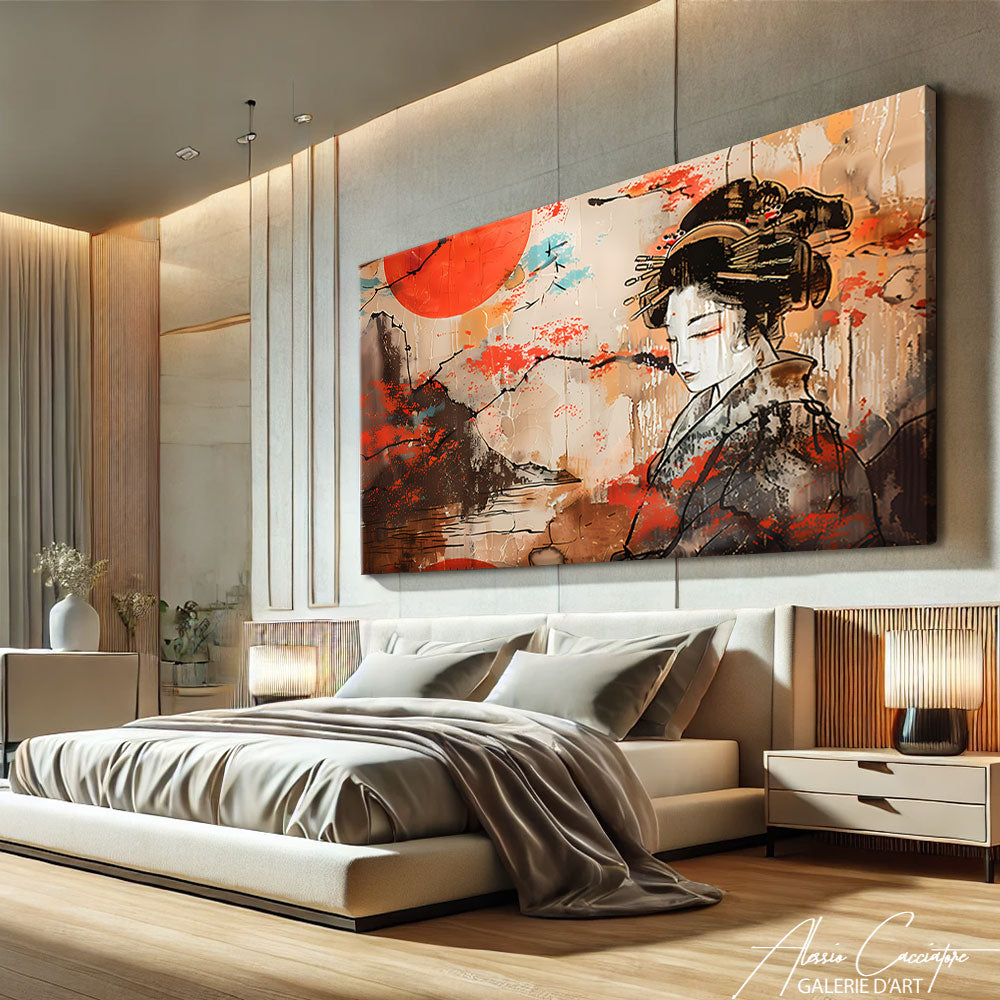 tableau japonais geisha