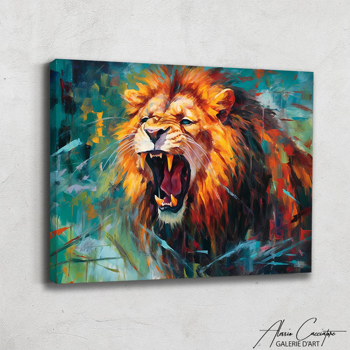 TABLEAU LION SAVANE
