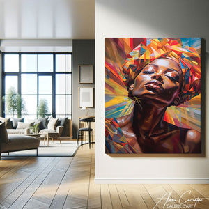 peinture femme africaine moderne