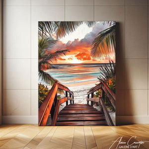 tableau coucher de soleil