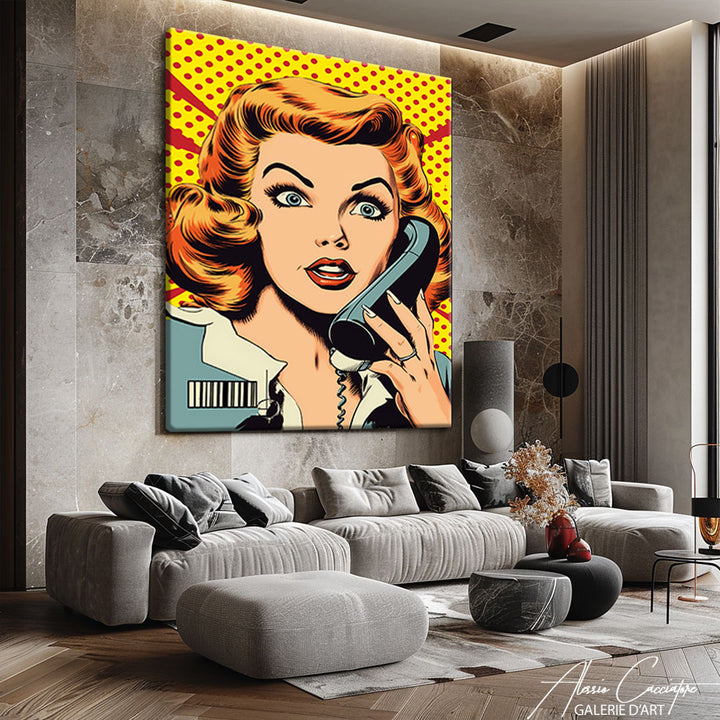 tableau femme pop art