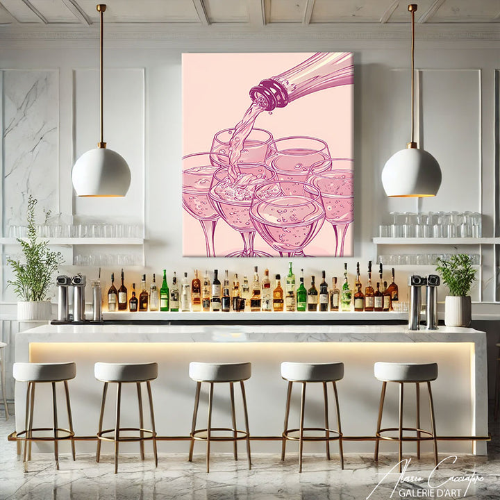 Tableau Mural Champagne
