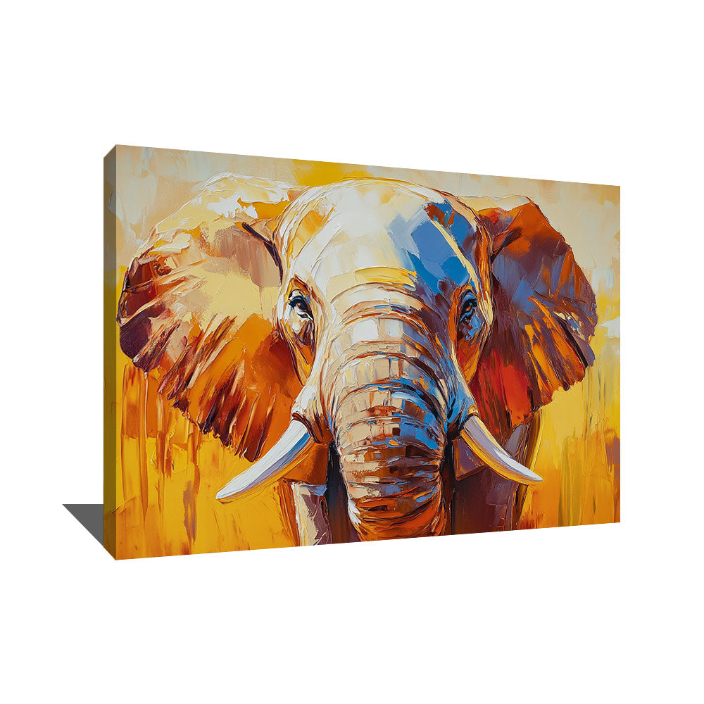 TABLEAU ÉLÉPHANT ORANGE