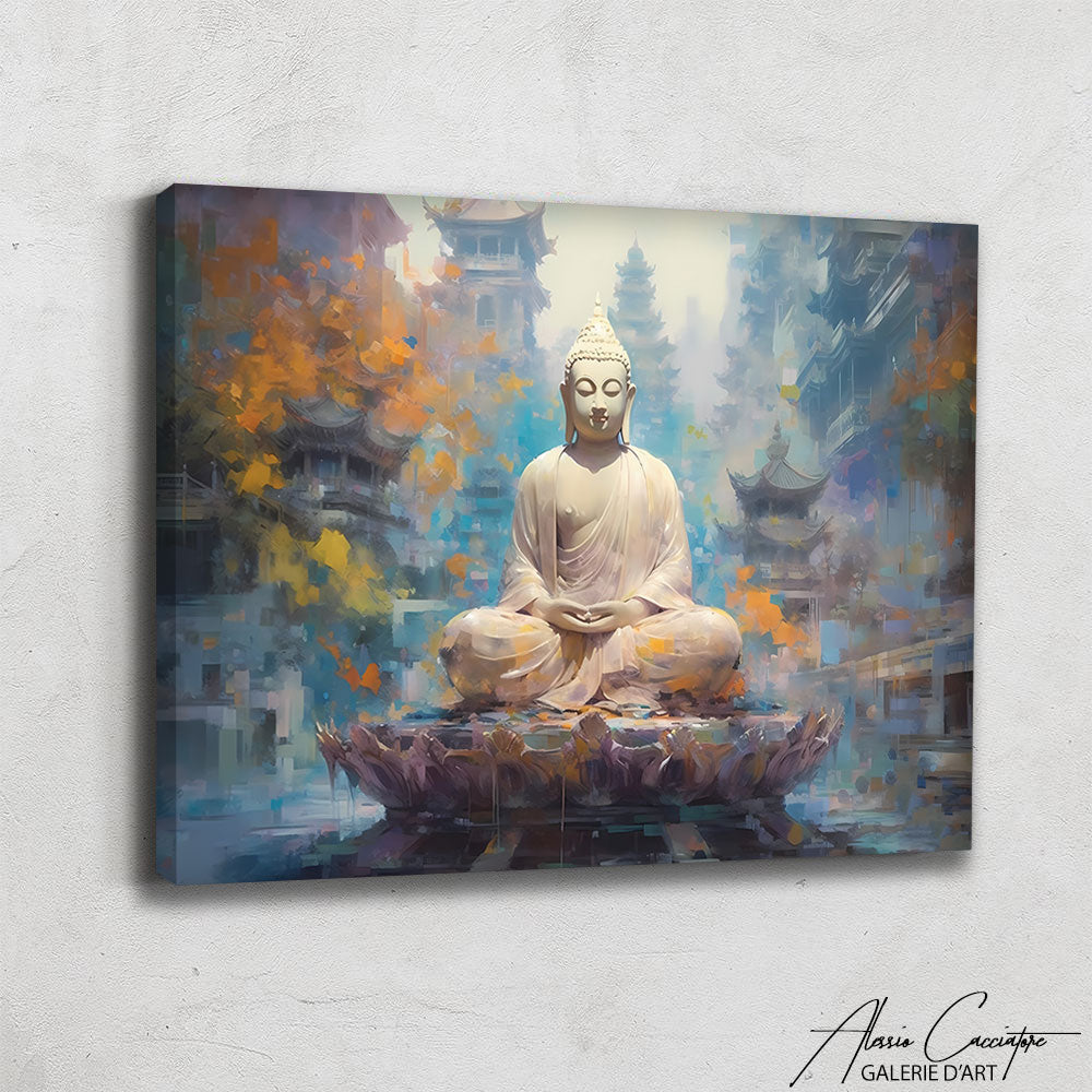 TABLEAU BOUDDHA BLANC
