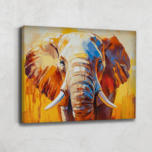 TABLEAU ÉLÉPHANT ORANGE
