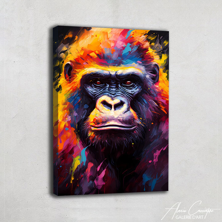 tableau peinture gorille