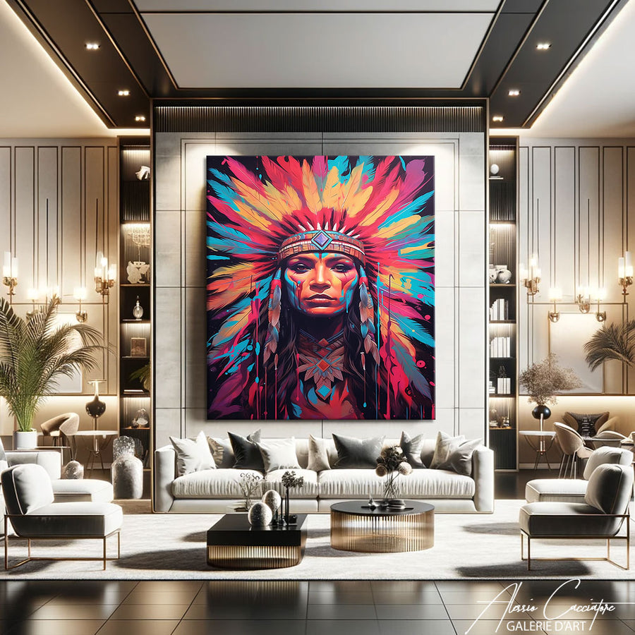TABLEAU INDIEN MODERNE – mise en situation