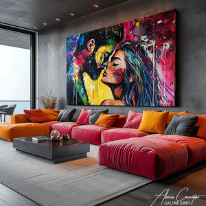 peinture de couple amoureux