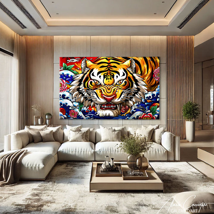 Toile Tigre Couleur