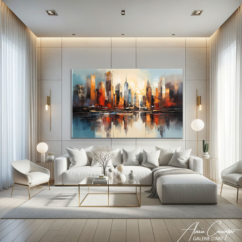 tableau peinture new york couleur