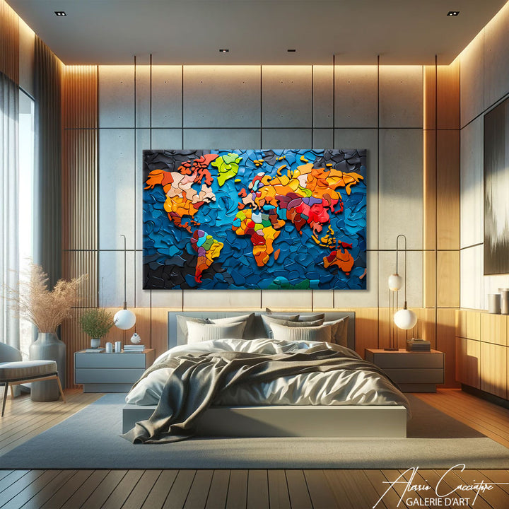 tableau carte du monde moderne
