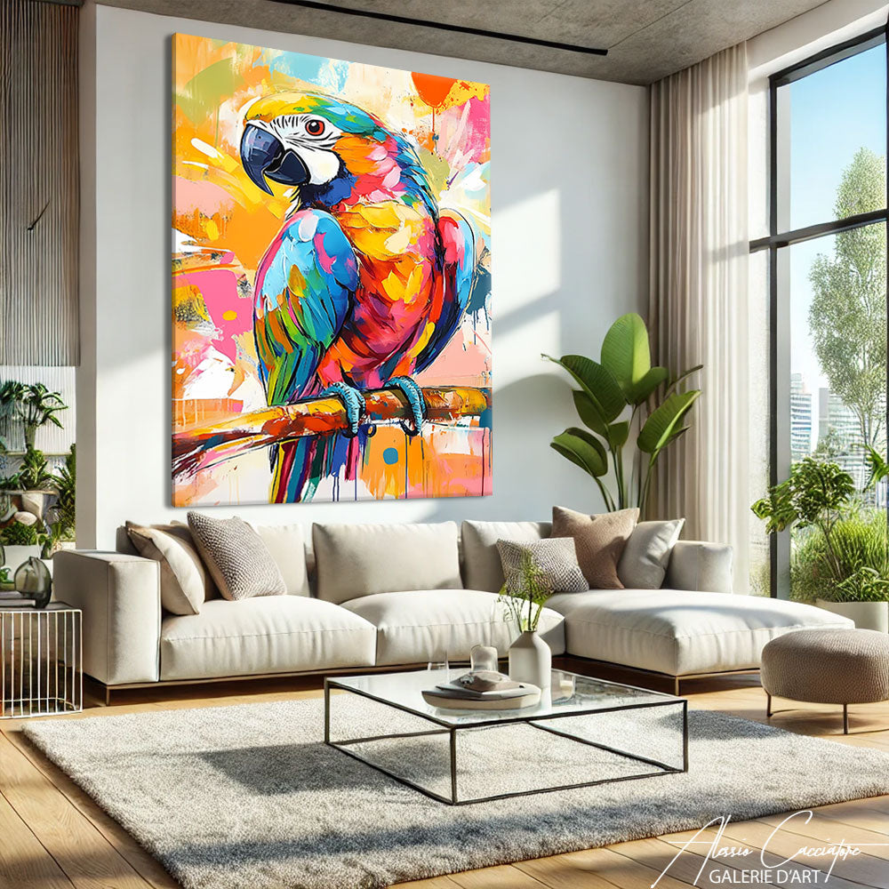 Tableau Perroquet Jungle
