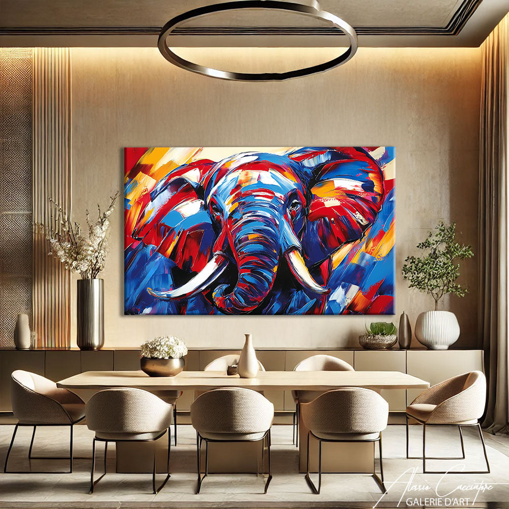 Tableau géant éléphant
