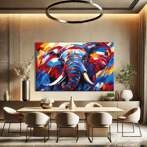 Tableau géant éléphant
