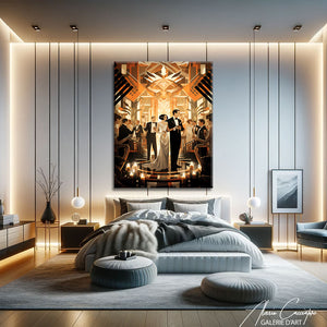 tableau art deco abstrait