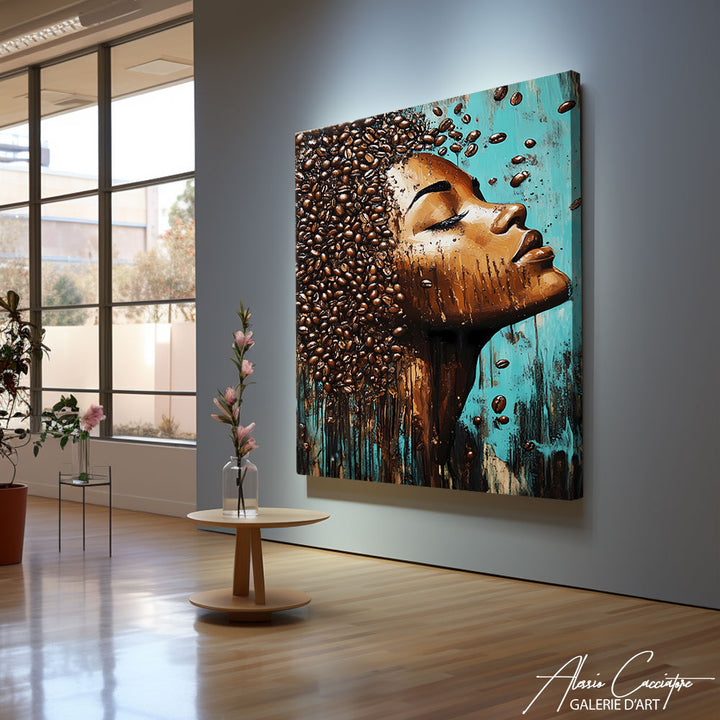 Tableau Femme Africaine de Profil
