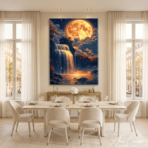 TABLEAU LUNE CASCADE