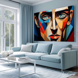 portrait cubiste homme