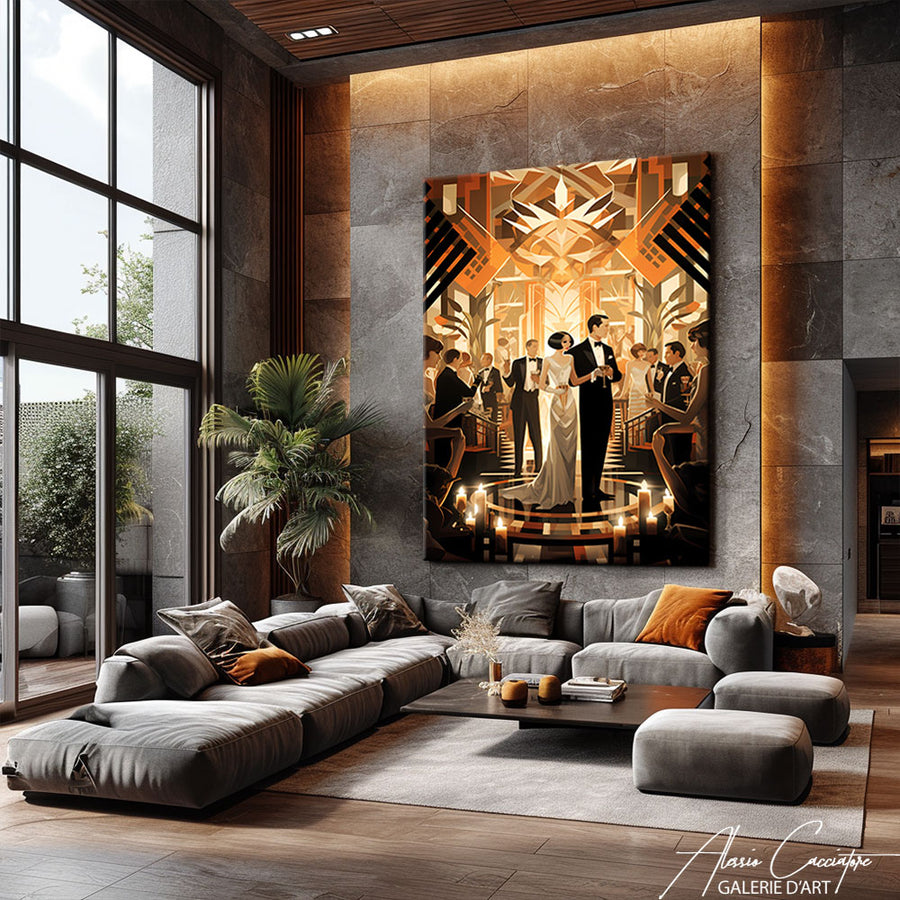 tableau art deco 1930 – mise en situation