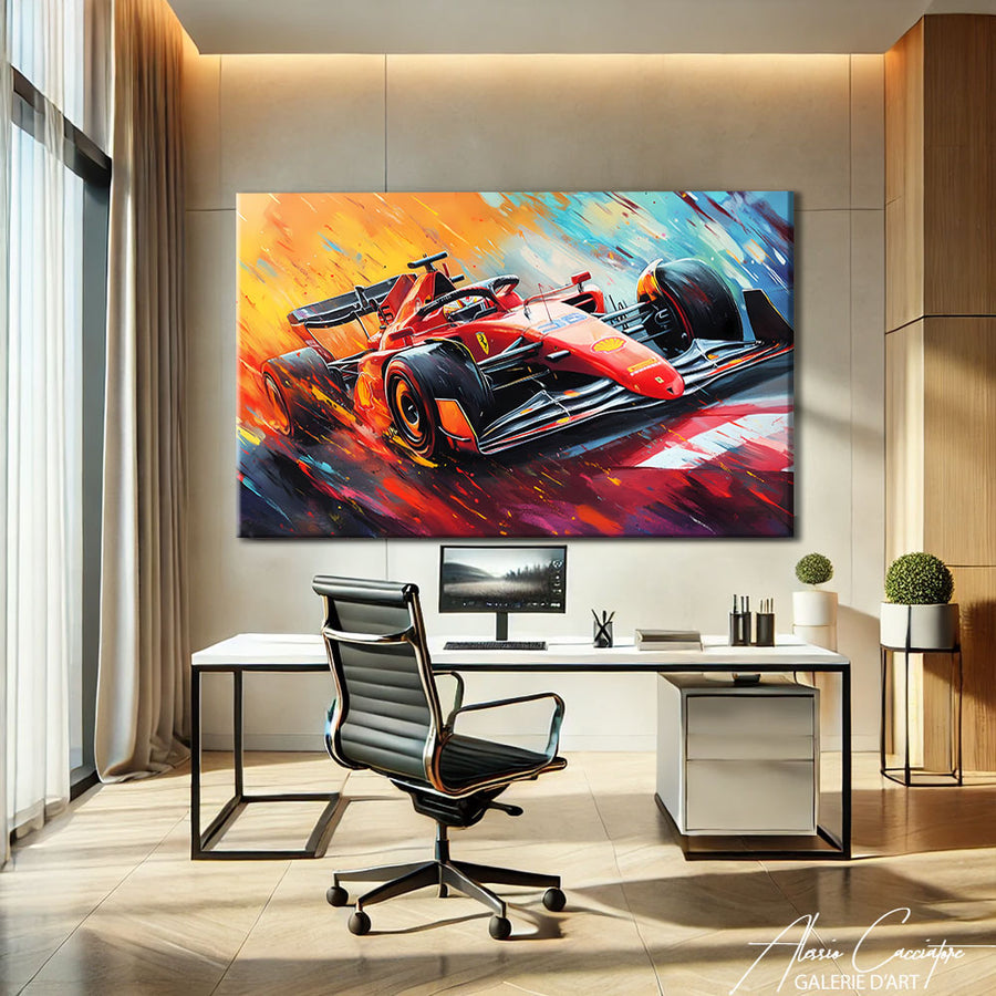 Tableau F1 Ferrari – mise en situation