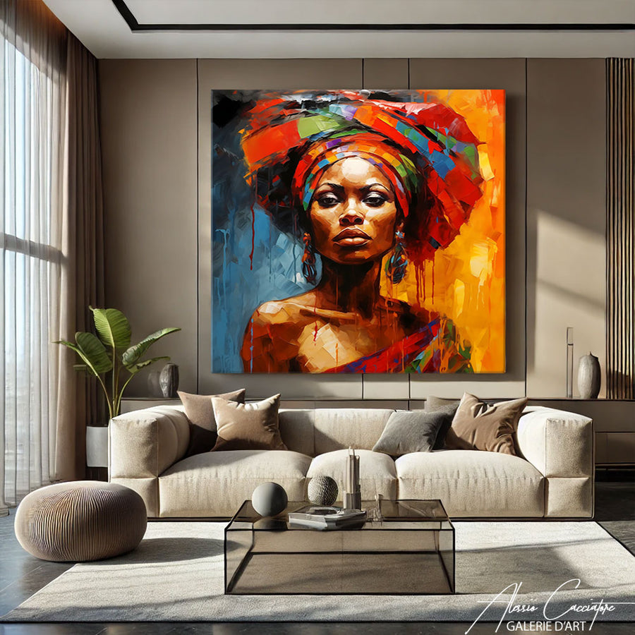 tableau africain carré – mise en situation