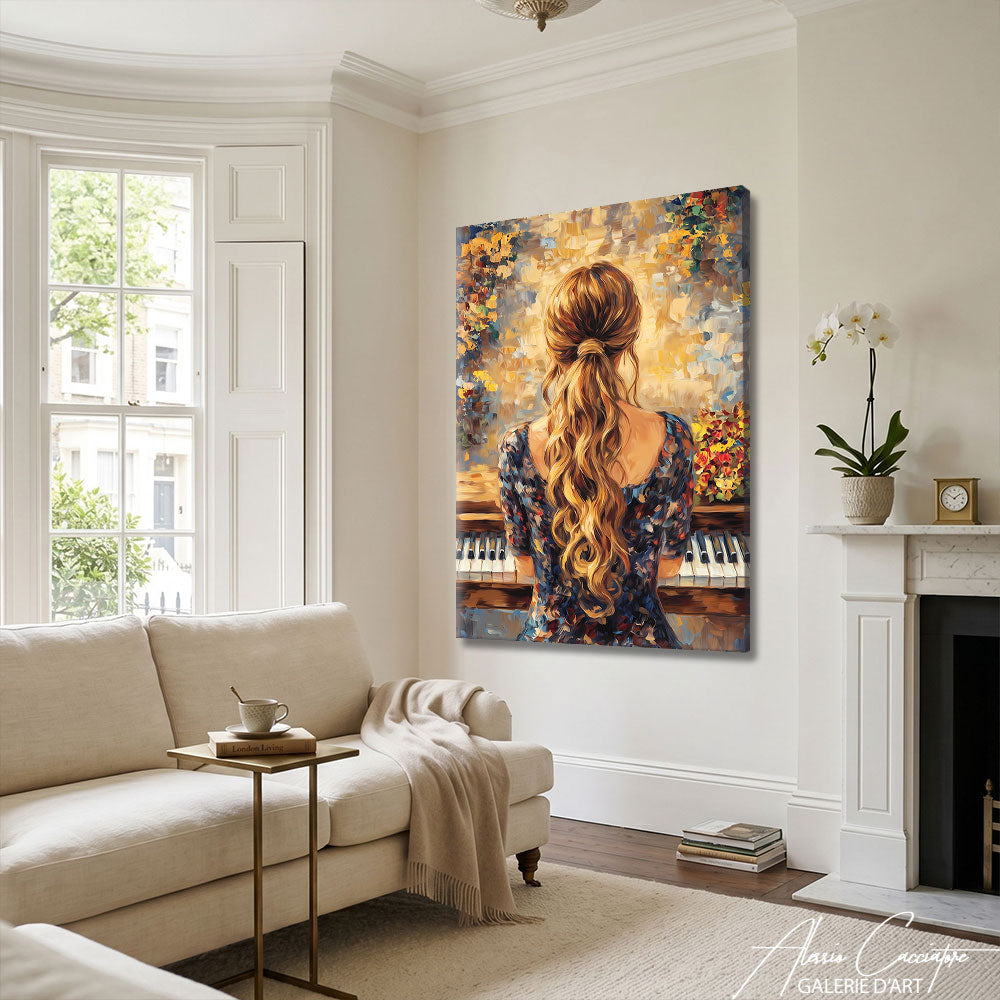 Affiche Femme Au Piano Peinture
