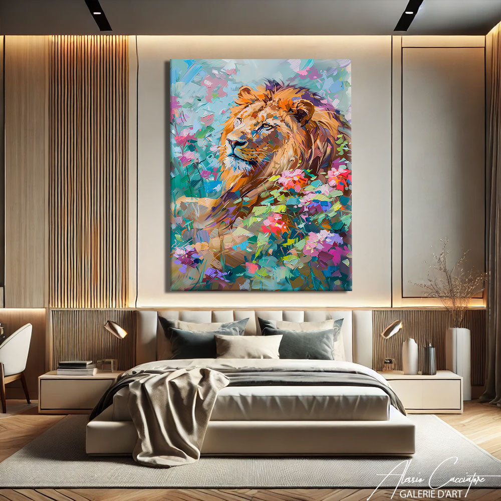 TABLEAU LION COULEUR
