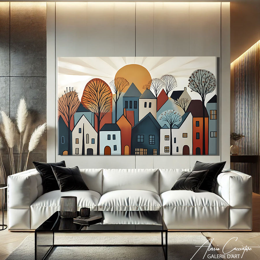 Tableau Cocooning Salon – mise en situation