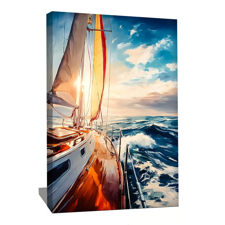 Tableau bateau en mer