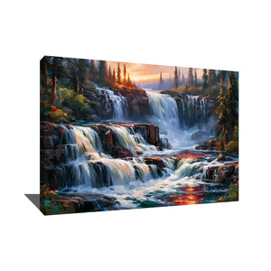 Tableau Peinture Cascade