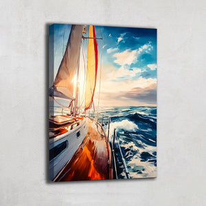 Tableau bateau en mer