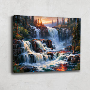 Tableau Peinture Cascade