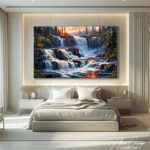 Toile Peinture Cascade