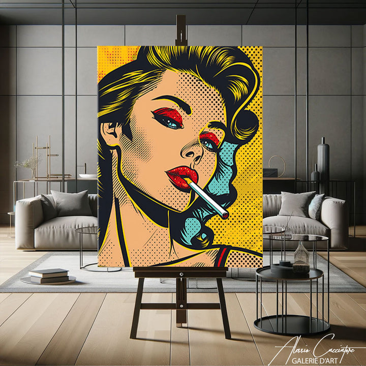 tableau pop art femme