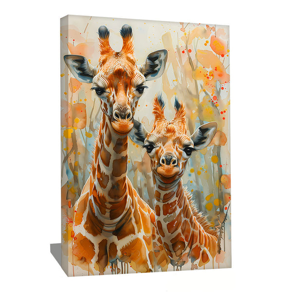 tableau girafes