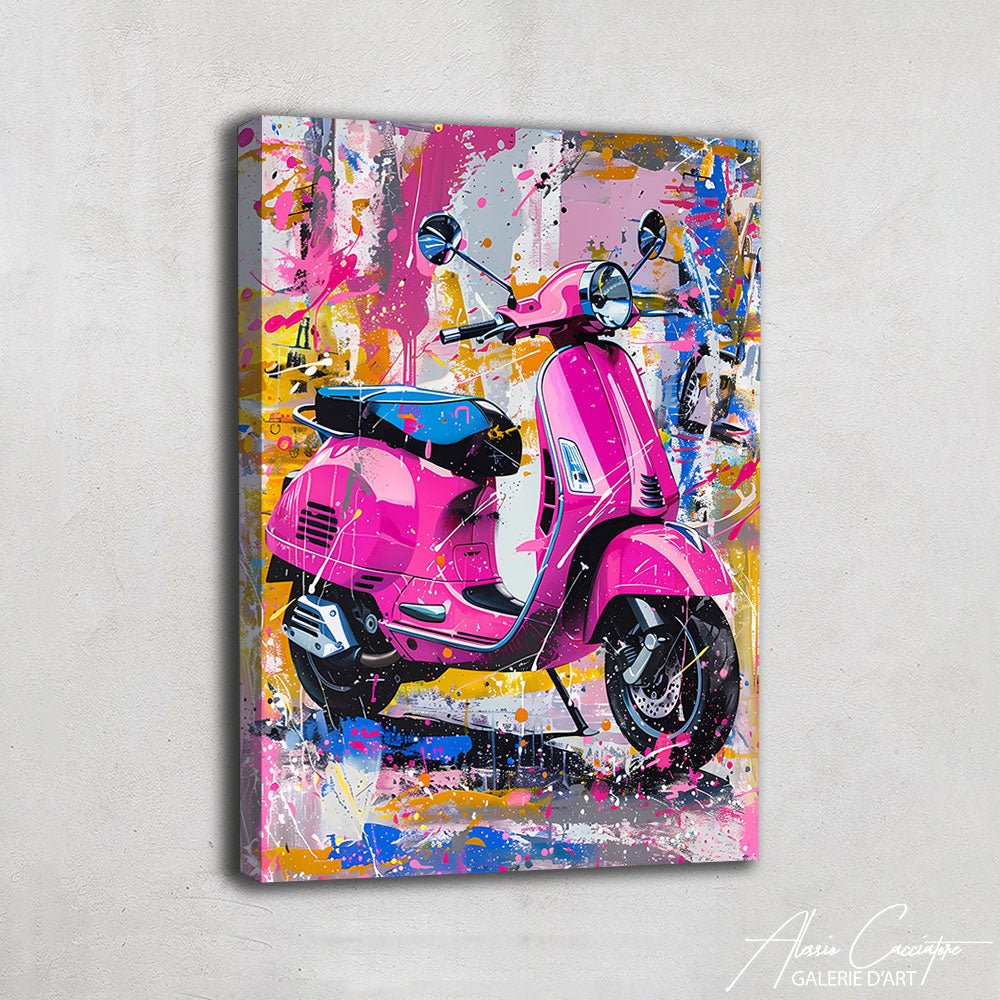 Tableau Vespa Rose