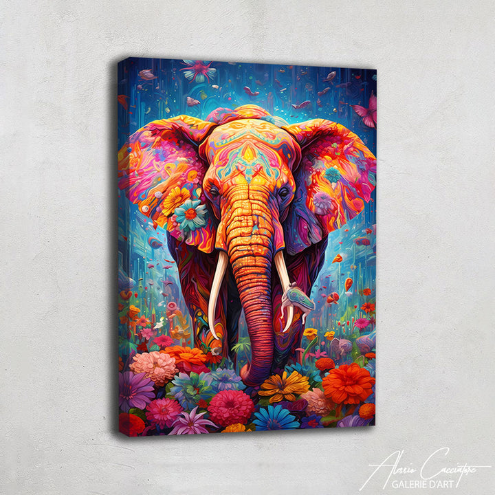 Éléphant Couleur Tableau