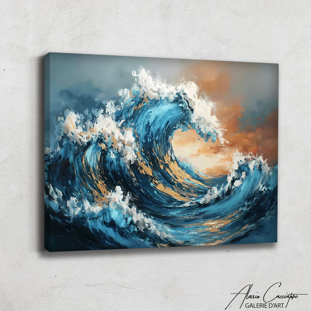 Tableau Mer Abstrait
