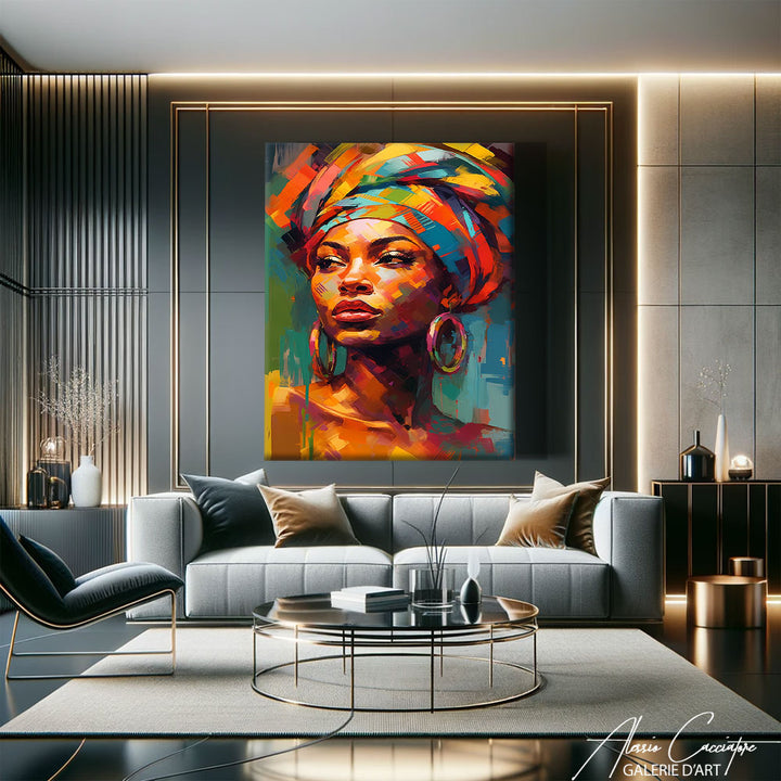 peinture de femme africaine