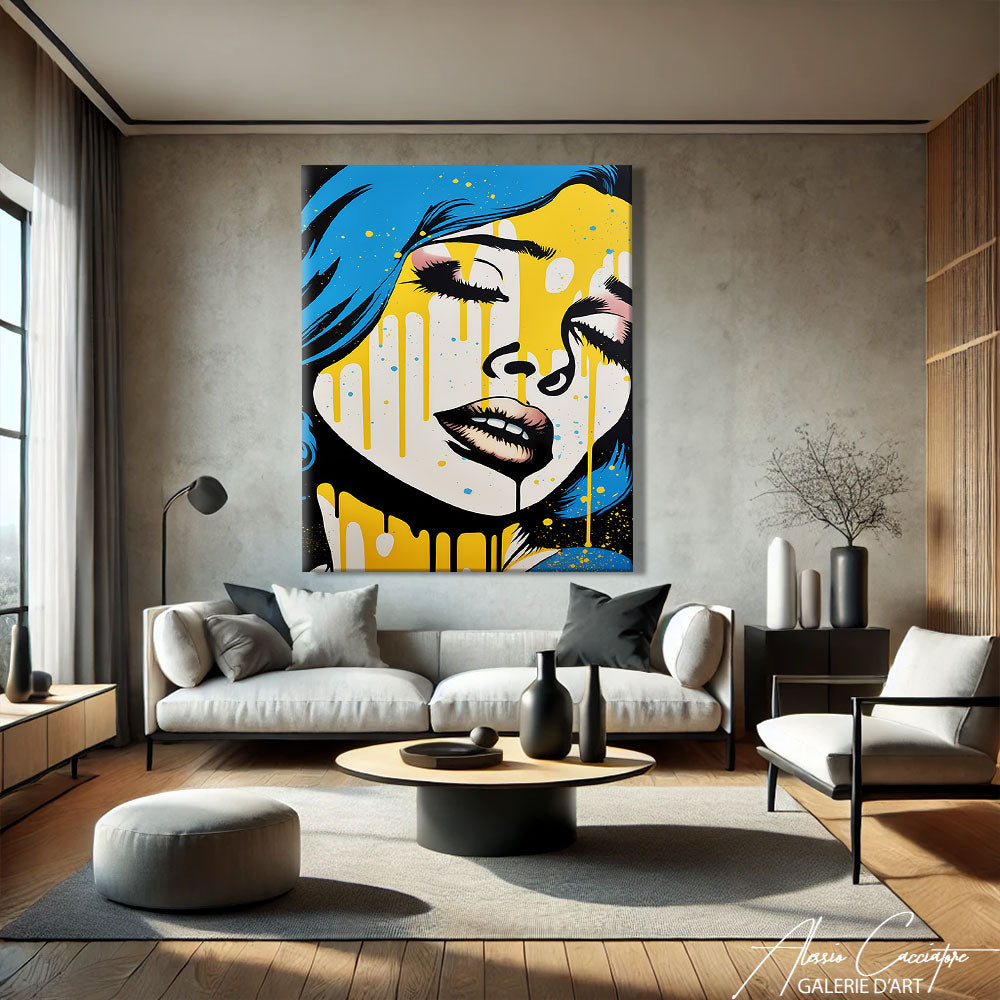 tableau pop art visage