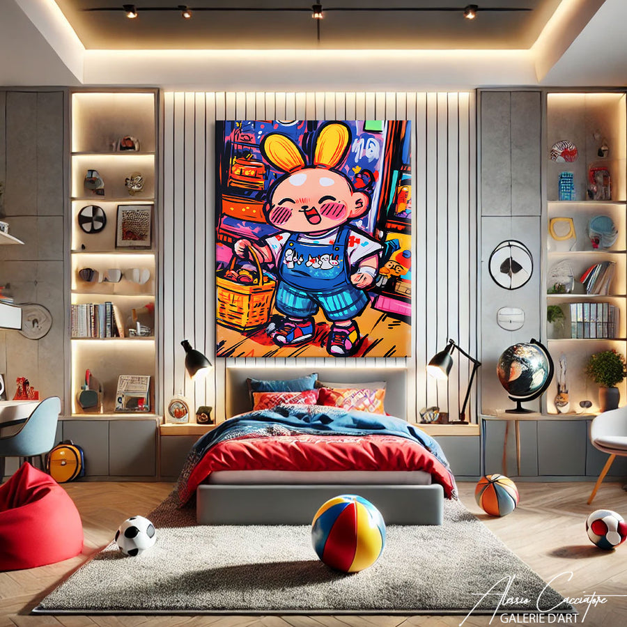 Tableau Coloré Chambre
 – mise en situation