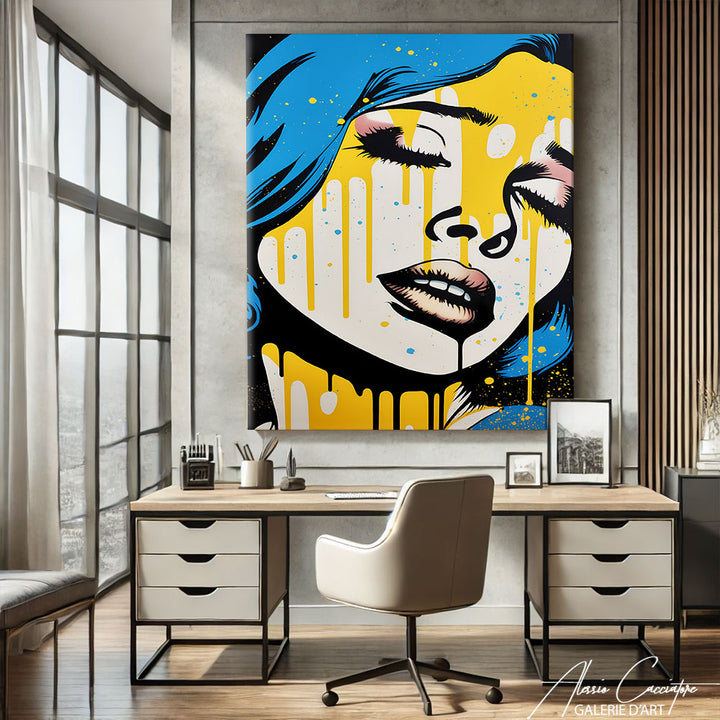 peinture visage pop art