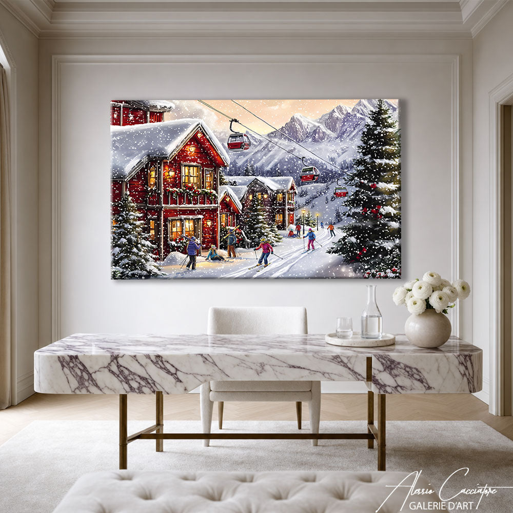Affiche Ski Peinture