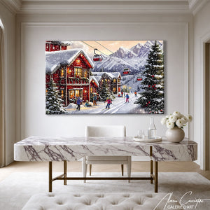 Affiche Ski Peinture
